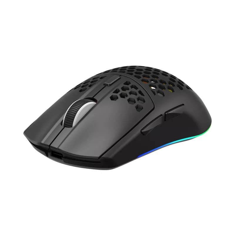 Rato ótico de gaming White Shark CADOR WGM-5020 com estrutura de favo de mel preta