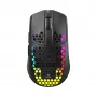 Rato ótico de gaming White Shark CADOR WGM-5020 com estrutura de favo de mel preta