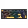 Teclado gaming mecânico White Shark EXCALIBUR-B TKL, KTT Wine Red Linear Hot-Swap, RGB por tecla, preto