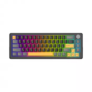 Teclado mecânico gaming White Shark EXCALIBUR M GK-009151, preto, layout US, RGB, com fios