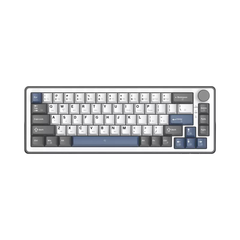 Teclado mecânico White Shark EXCALIBUR M (GK-009251) com switches Outemu Blue, iluminação RGB, layout US, branco