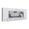 Teclado gaming mecânico White Shark EXCALIBUR-W, layout 75%, KTT Wine Red Hot-Swap, RGB por tecla, com fios, branco