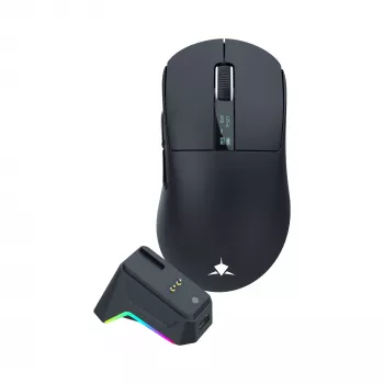 White Shark GAWAIN-B Rato gaming sem fios, 12000 DPI, 500 mAh, 56 g, preto