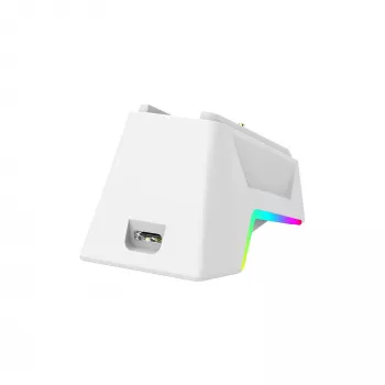 White Shark GAWAIN-W Rato gaming sem fios – 12000 DPI, bateria de 500mAh, 56g, branco