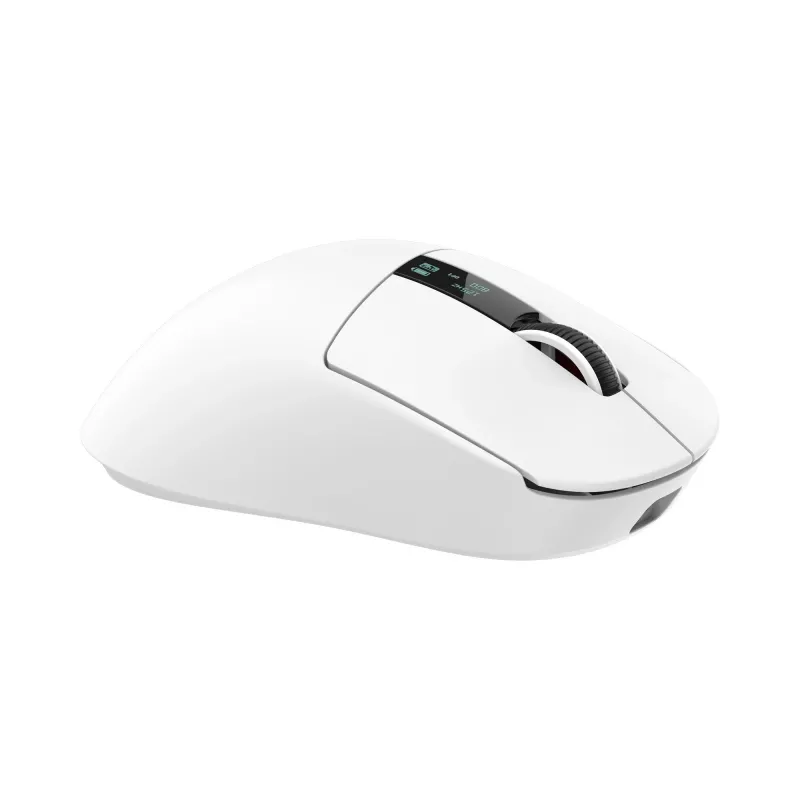 White Shark GAWAIN-W Rato gaming sem fios – 12000 DPI, bateria de 500mAh, 56g, branco