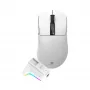 White Shark GAWAIN-W Rato gaming sem fios – 12000 DPI, bateria de 500mAh, 56g, branco