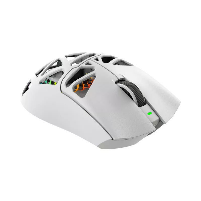 White Shark MORIEN WGM-5025 rato gaming tri-modo (BT / 2,4 GHz / com fio), 6200 DPI (até 12000), RGB, branco