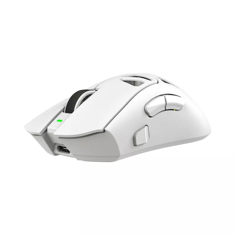 White Shark MORIEN WGM-5025 rato gaming tri-modo (BT / 2,4 GHz / com fio), 6200 DPI (até 12000), RGB, branco