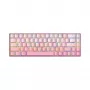 Teclado gaming mecânico White Shark NUNCHAKU-P-US-RED.SW TKL - 87 teclas, switches Outemu Red, iluminação RGB, rosa
