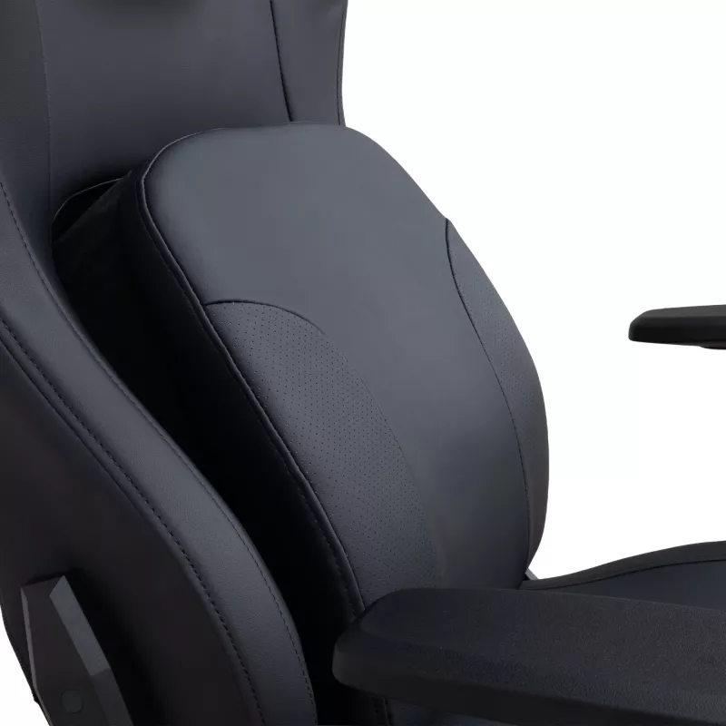 Cadeira gaming White Shark SPEEDWAY, pele PU preta, braços 2D, inclinação 180°