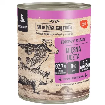 WIEJSKA ZAGRODA Puppy Meat Feast Alimento húmido para cachorros 800g