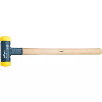 Wiha 02097 Martelo soft-face sem recuo com cabo de nogueira, 1250 g, cabeça de 50 mm