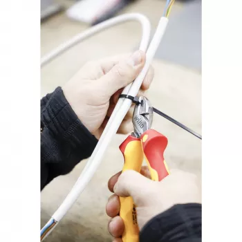 Wiha 43458 Professional electric Alicate de corte diagonal 160 mm, DynamicJoint, vermelho/amarelo