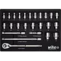 Wiha 44740 Conjunto de chaves de caixa de 1/2 polegada