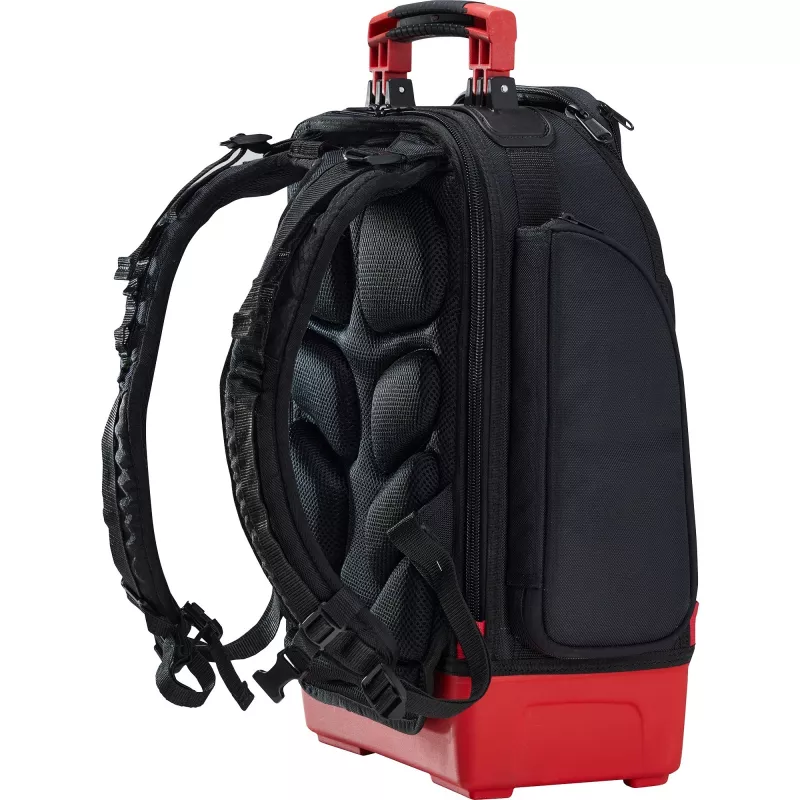 Wiha 45528 conjunto de mochila de ferramentas para eletricista, 28 peças, 385 x 260 x 530 mm, preto/vermelho