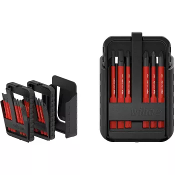 Conjunto de chaves de fendas com lâminas intercambiáveis VDE Wiha 12 peças slimBit electric SB2831B951