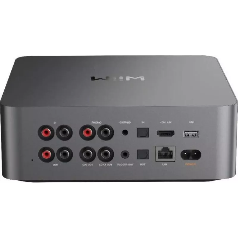 WiiM Ultra Dark Grey - Streamer de música Hi-Res e leitor de áudio de rede com pré-amplificador, HDMI ARC, Phono MM