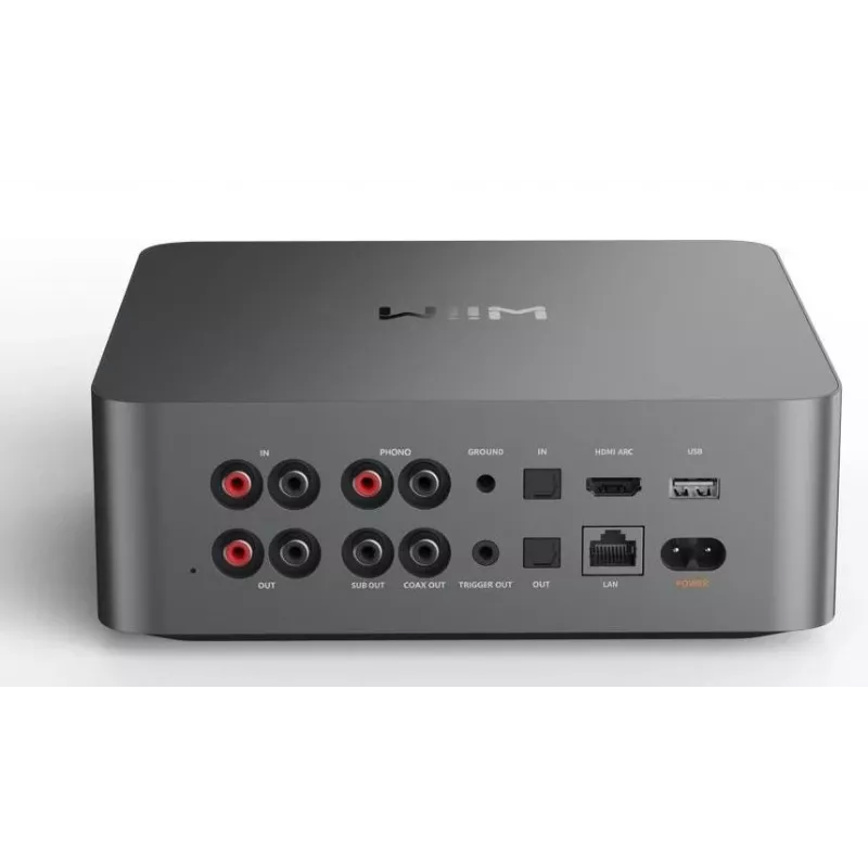 WiiM Ultra Dark Grey - Streamer de música Hi-Res e leitor de áudio de rede com pré-amplificador, HDMI ARC, Phono MM