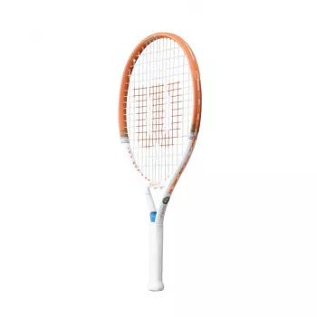 Wilson Roland Garros Elite Junior 21 raquete de ténis - empunhadura 3 1/2, azul/tom/branco, encordoada, com proteção de cabeça