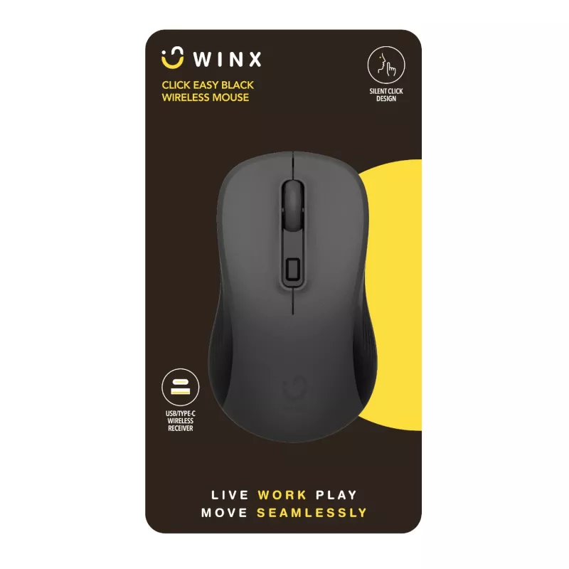 Rato sem fios WINX CLICK Easy 1600DPI 2.4GHz - preto