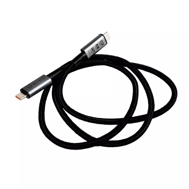 Cabo WINX LINK Pro Type-C 1 m 100W PD USB 2.0 480Mbps preto