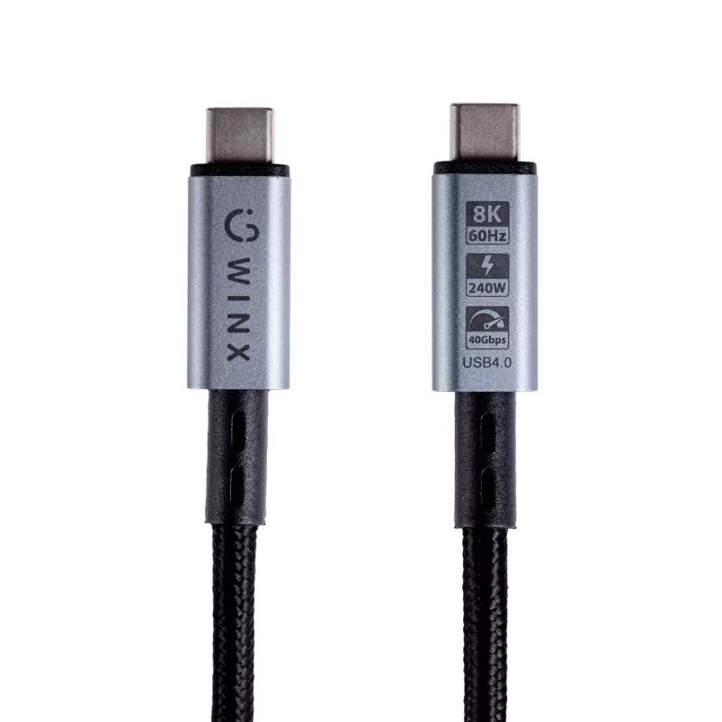 Cabo WINX LINK Pro Type-C 1 m 100W PD USB 2.0 480Mbps preto