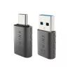 Conjunto de adaptadores WINX LINK Simple Type-C e USB – ficha USB-C para conector fêmea USB-A e ficha USB-A para conector fêmea USB-C, USB 2.0, 480 Mbit/s, cinzento espacial