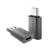 Conjunto de adaptadores WINX LINK Simple Type-C e USB – ficha USB-C para conector fêmea USB-A e ficha USB-A para conector fêmea USB-C, USB 2.0, 480 Mbit/s, cinzento espacial