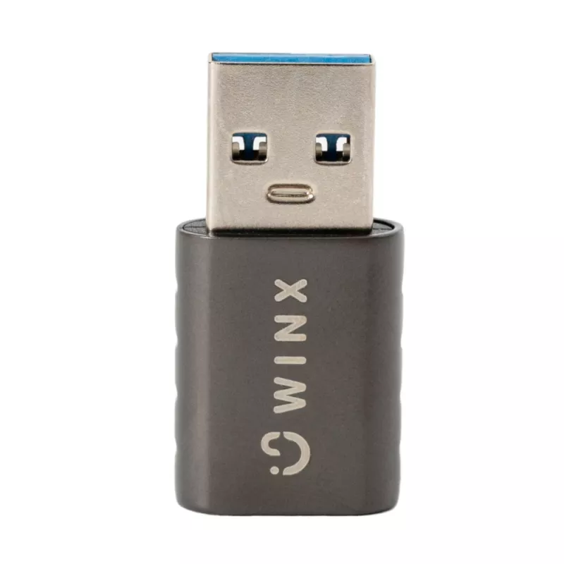 Adaptador WINX LINK Simple USB para Type-C pack duplo (USB-A macho para USB-C fêmea, 5Gbit/s, 15W, Space Grey, pack de 2)