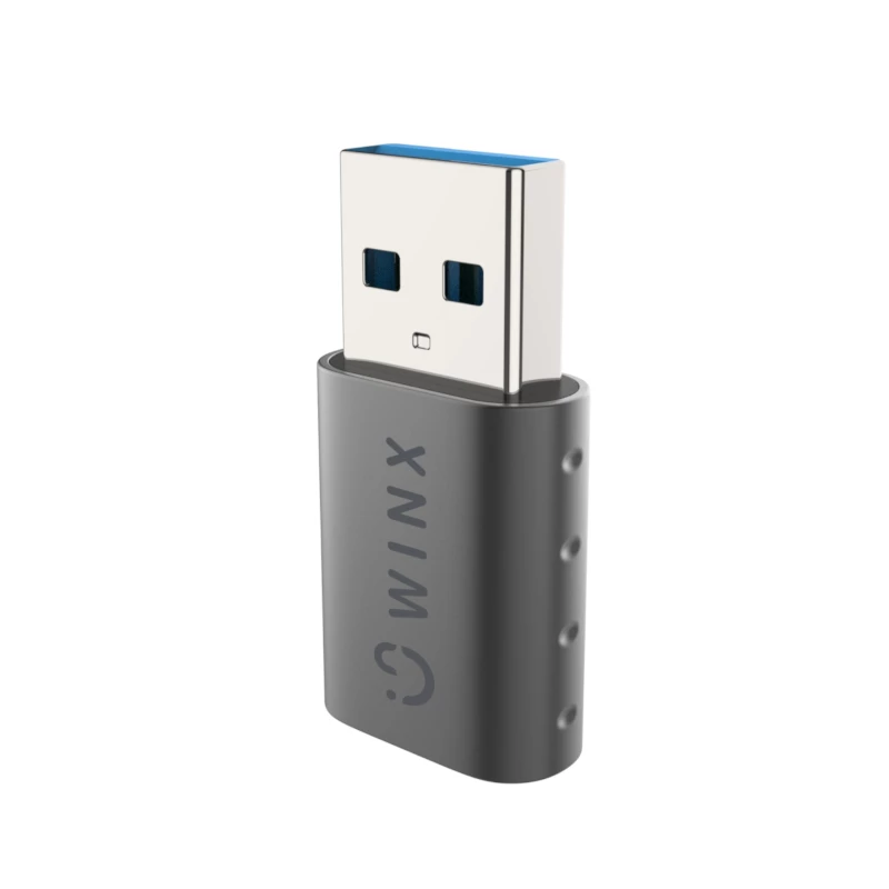Adaptador WINX LINK Simple USB para Type-C pack duplo (USB-A macho para USB-C fêmea, 5Gbit/s, 15W, Space Grey, pack de 2)