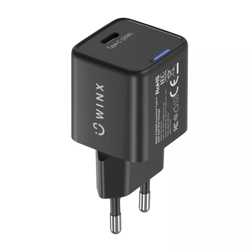 Carregador de parede WINX POWER Essential Type-C 20W GaN - branco