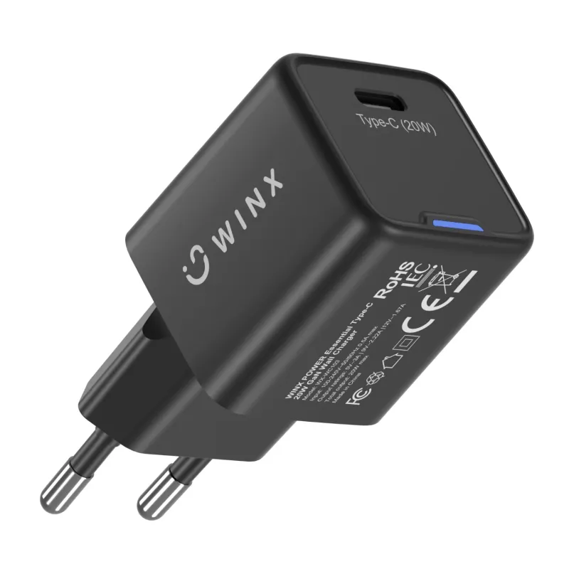 Carregador de parede WINX POWER Essential Type-C 20W GaN - branco
