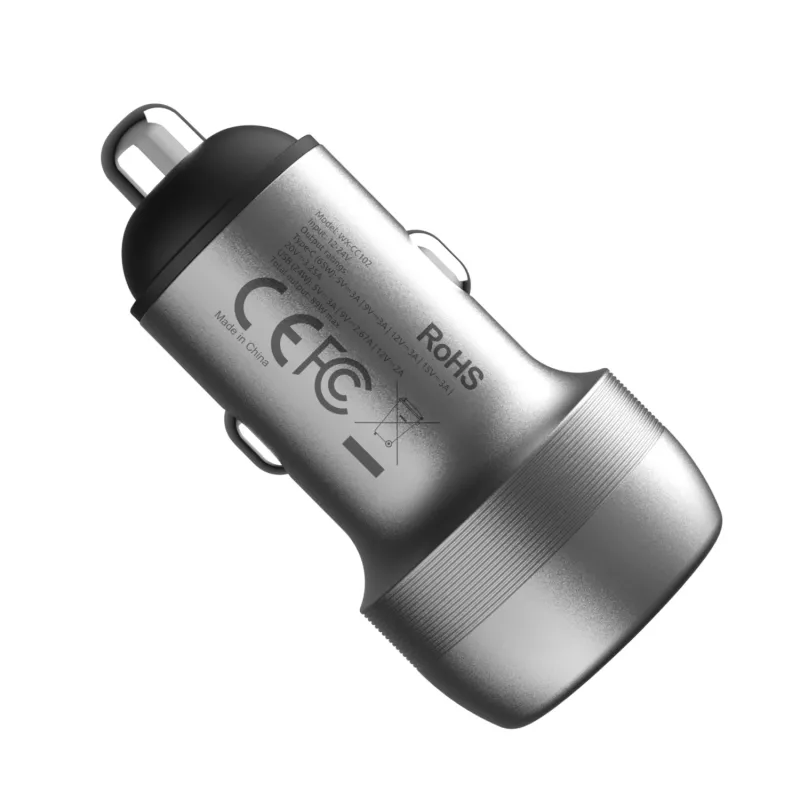 Carregador de automóvel WINX POWER Fast 89W - USB-C PD 67W + USB-A QC 18W, preto