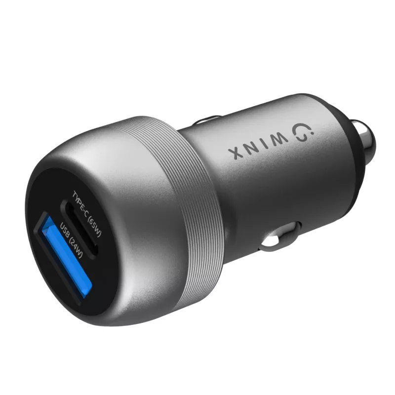 Carregador de automóvel WINX POWER Fast 89W - USB-C PD 67W + USB-A QC 18W, preto