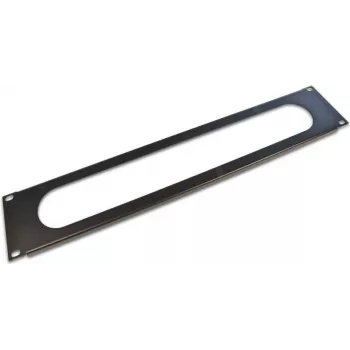 Wirewin Placa de Entrada de Cabos 19 Polegadas 2U sem Escova, Preto RAL9005 (KDP 2HE OB BL)