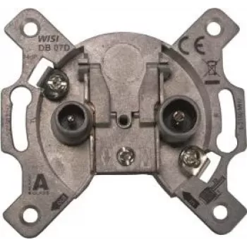 Tomada de antena universal de passagem WISI DB07D 5-2150 MHz 14 dB encastrar