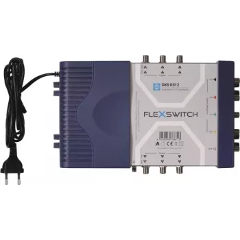 WISI FLEXSWITCH DXS0512 multiswitch ativo 5-in-12 com fonte de alimentação