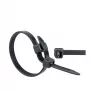 Abraçadeiras WKK 370 mm 7,60 mm pretas estabilizadas a UV 100 unidades