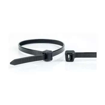 Abraçadeiras de nylon pretas estabilizadas aos UV WKK 100 x 2,5 mm, pack de 100