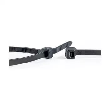 Abraçadeiras de nylon pretas estabilizadas aos UV WKK 100 x 2,5 mm, pack de 100