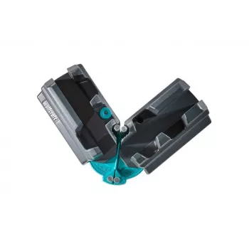 Wolfcraft 6948000 caixa de esquadria, 70 mm de altura de corte, ângulos de 45° e 90°, com dispositivo de fixação e pés antiderrapantes