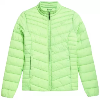 Casaco de penas para mulher 4F F094 verde 4FSS23TDJAF094 41S