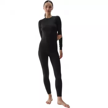 T-shirt térmica 4F mulher F176 Deep Black Allover XS/S
