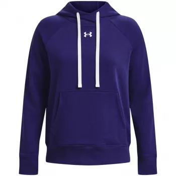 Hoodie Under Armour Rival Fleece HB mulher Midnight Navy/White