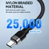 Cabo USB-C para USB-C Wozinsky 1 m 60W PD carregamento rápido e sincronização de dados preto
