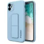 Capa com suporte Wozinsky para Apple iPhone 12 Capa de silicone com suporte Azul