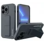 Capa com suporte Wozinsky Apple iPhone 13 Pro em silicone azul-marinho