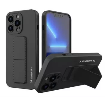 Wozinsky Apple iPhone 13 Pro Max capa com suporte de silicone com apoio Preto