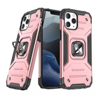 Capa Ring Armor com Suporte Wozinsky para Apple iPhone 13 Pro Max, Resistente e Robusta, Rosa