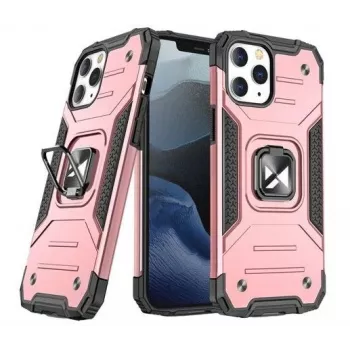 Capa Ring Armor Wozinsky com suporte para Apple iPhone 13 Pro resistente e robusta rosa